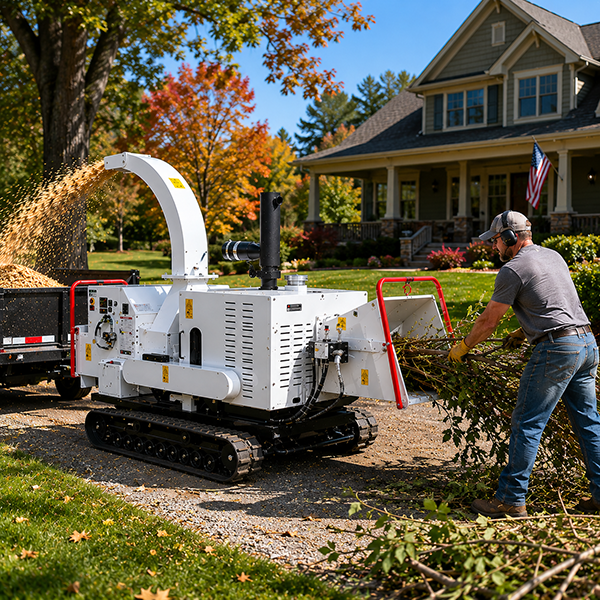 wood chipper working 5