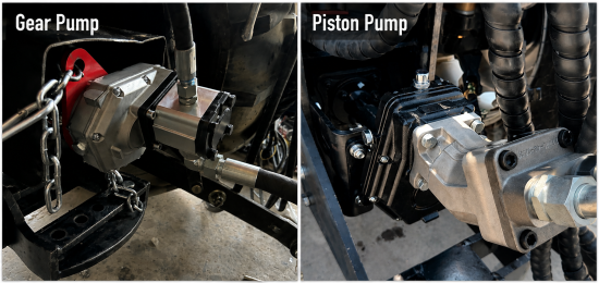 gear pump and piston pump