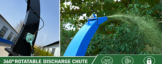 wood chipper discharge chute