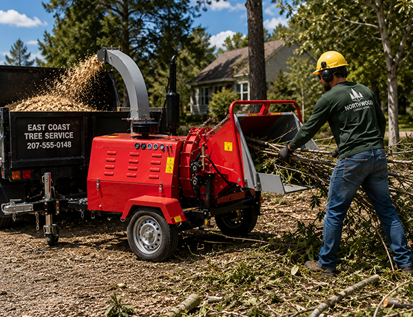 wood chipper working 4